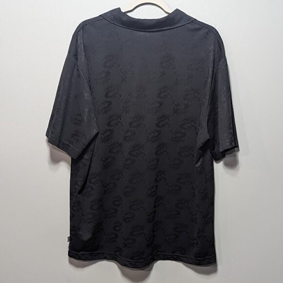 Vintage Y2k YMLA Button-Down Dragon All Over Print Short Sleeve Shirt Size L USA - Picture 3 of 4